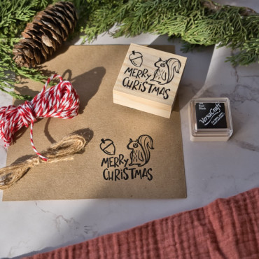 merry Christmas rubber stamp by biterswit with sira lobo