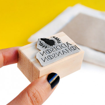 Geeky custom name stamp for children