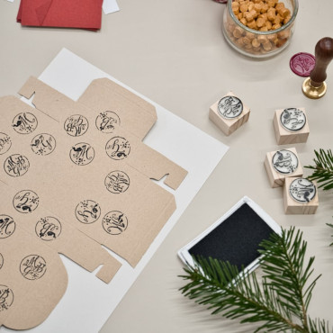 Create hand-stamped wrapping paper with Three Kings stamp set for Christmas.
