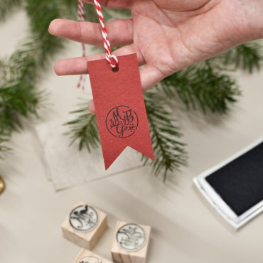 Custom rubber stamps for adding a personal touch to your Three Kings gifts.