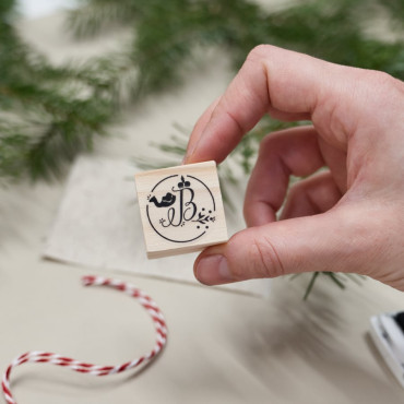 Sello de goma Rey Mago Baltasar para decorar regalos de Navidad by biterswit