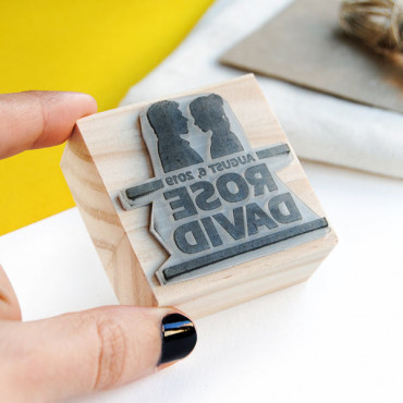 Geeky wedding custom stamp The Force