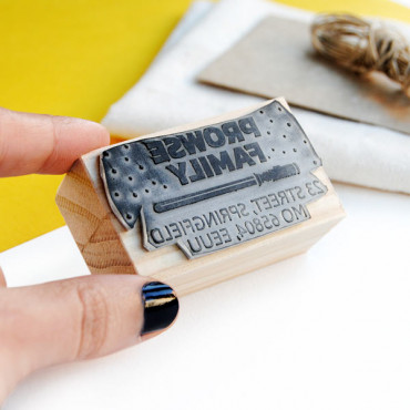 Custom address stamp May the force be with you for RSVP wedding cards