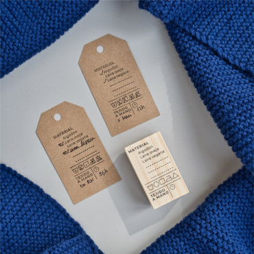 Rubber stamp for crochet creations in different languages by biterswit
