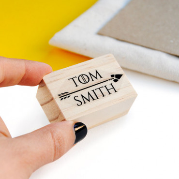 Clothing name stamp "Wilder arrow" for geeky parents