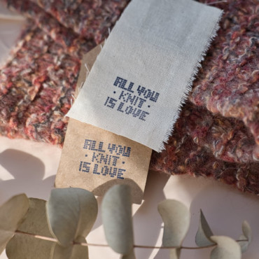 Rubber stamp Knit pattern All you knit is love by biterswit