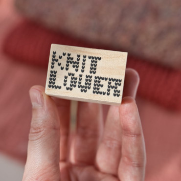 large knit lover stamp for handmade garments by biterswit