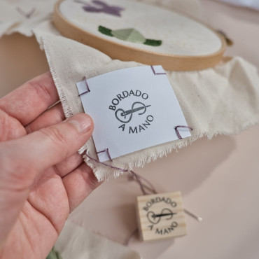 handmade paper tag for embroidery by biterswit