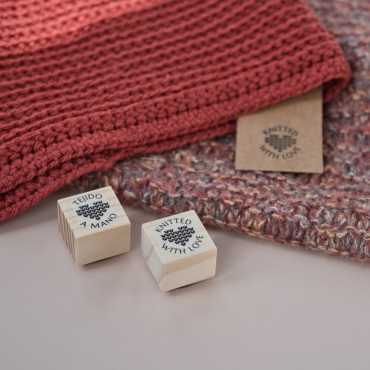 rubber stamp for hand knitted clothes by biterswit