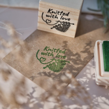 rubber stamp for hand-knitted garments by biterswit