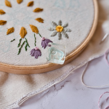 embroidery kit for make your own patterns with stamps and erasable ink