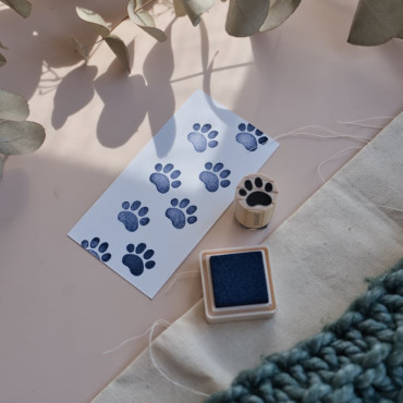 mini rubber stamp cat paw print stamp by biterswit