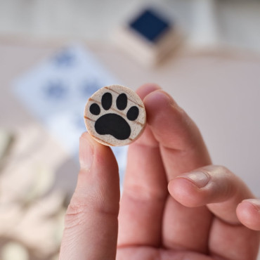 mini dog paw print stamp by biterswit