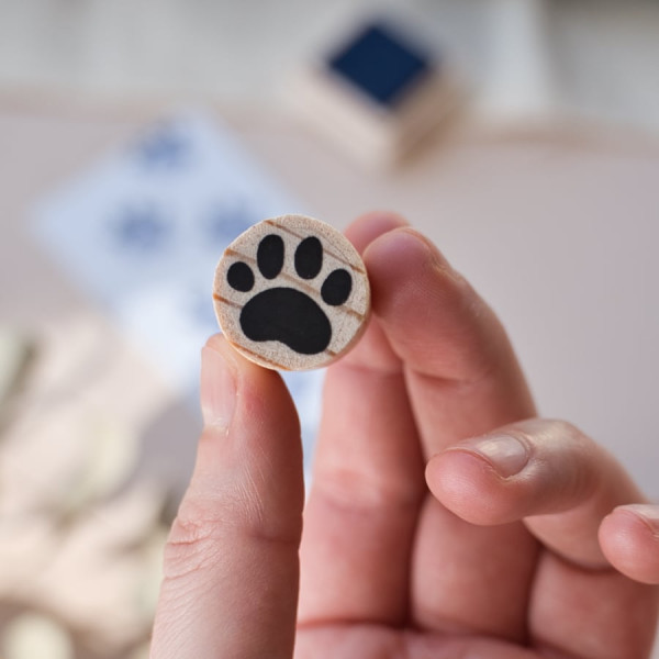 mini dog paw print stamp by biterswit
