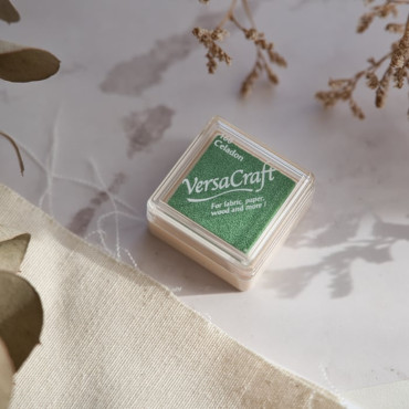 Mini Versacraft ink pad - Celadon Green for crafts on paper, fabric, wood by biterswit