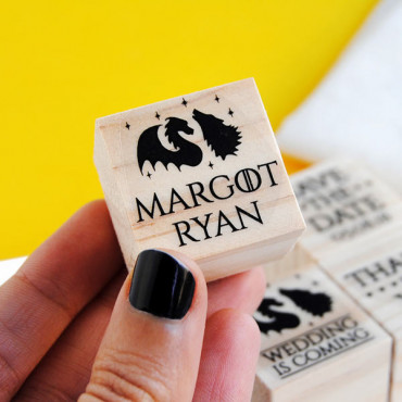 4 wedding stamp set Wedding is Coming for geeky-themed wedding decorations