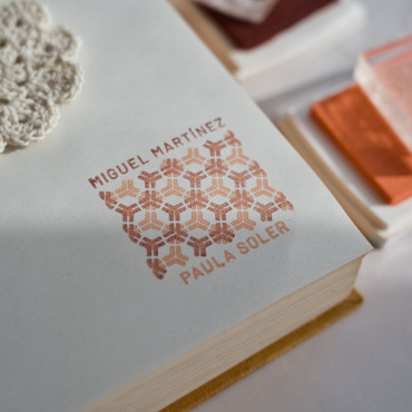 Ex Libris stamp set to mark shared or personal books. Two stamps create a unique effect when combined.