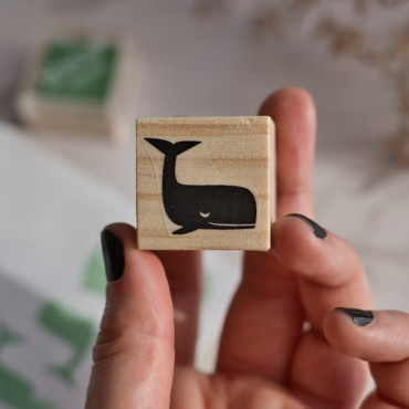 Minimalist Scandi whale stamp, perfect for ocean-themed crafts and DIY projects.