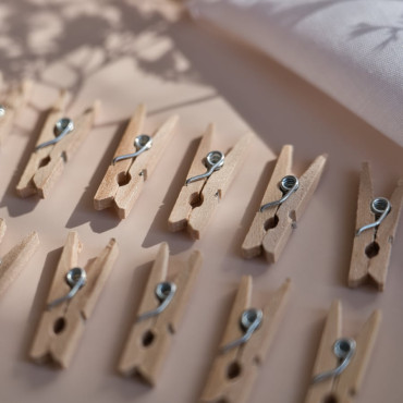Use these natural wooden clothespins to enhance your DIY creations.