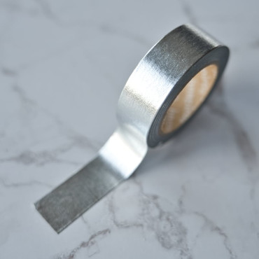 cinta washi tape foil plata by biterswit