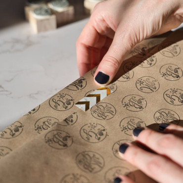 Use golden arrow tape for wrapping gifts, scrapbooking, and creative projects.