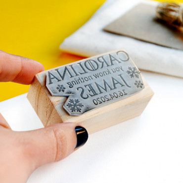 Geeky wedding custom stamp You know nothing for a winter wedding