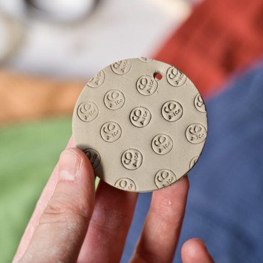 Platform 9 texture stamp for clay, soap, and polymer clay projects. Ideal for adding unique designs to your handmade creations.