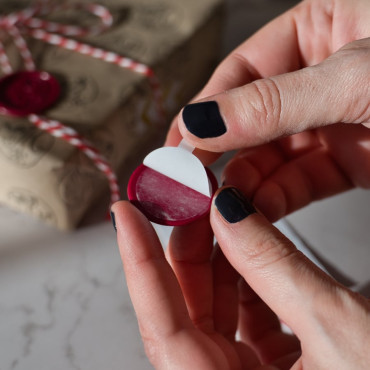 Each pack includes 5 handmade wax seals with adhesive backing, making them super easy to attach to any surface.