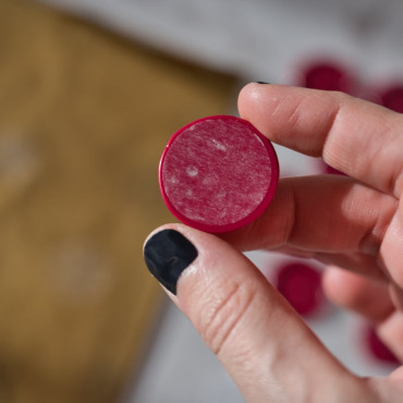 Each pack includes 5 handmade wax seals with adhesive backing, making them super easy to attach to any surface.