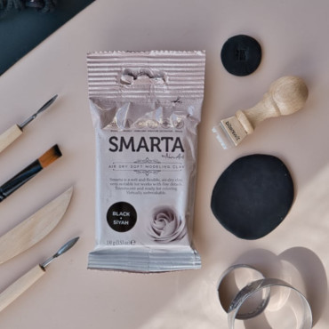 Smarta Black Modeling Clay - Flexible, Durable, and Fun to Craft