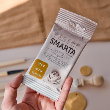 Smarta Gold Clay - Flexible and Durable Air-Dry Clay for Holiday Crafts and Gifts