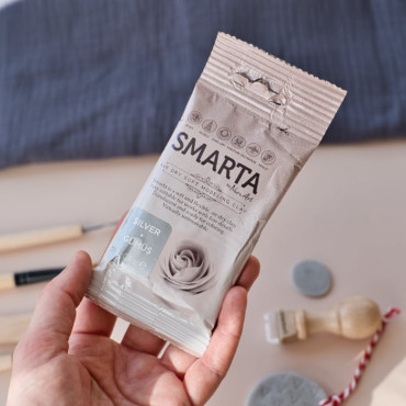 Smarta Silver Modeling Clay - Perfect for Ornaments, Miniatures, and Creative Crafts