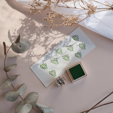 Clean and Simple Lotus Flower Stamp for Mindful Crafting and Journaling