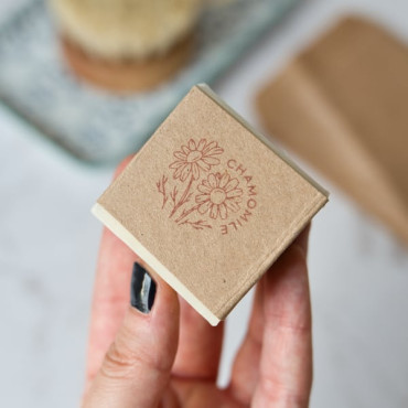 Romantic Chamomile Flowers Stamp for DIY Soap Labels and Natural Skincare Packaging