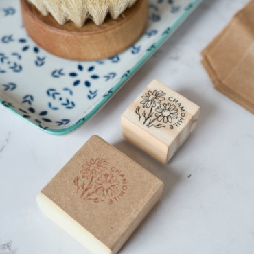 Beautiful Chamomile Flowers Stamp for Personalizing Soap Labels, Cards, and Crafts