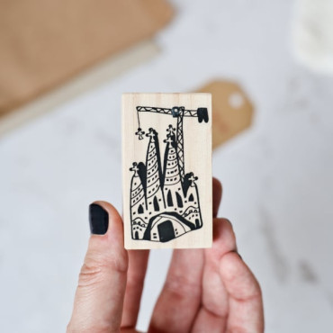 Sagrada Familia Rubber Stamp by Sira Lobo – Perfect for Scrapbooking, Journaling, and Barcelona-Themed Crafts