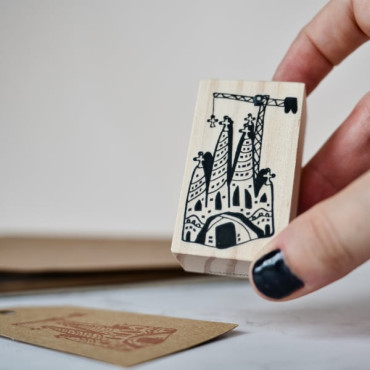 Sagrada Familia Stamp by Sira Lobo – Ideal for Scrapbooking, Journals, and Creative Barcelona-Inspired Crafts