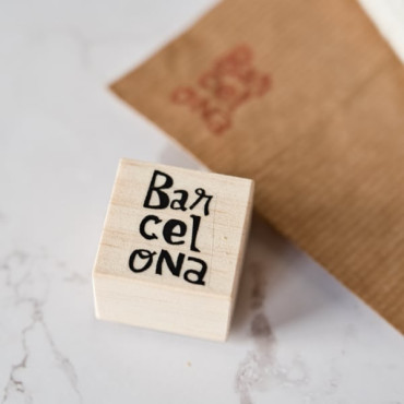 Barcelona City Hand Lettering Stamp by Sira Lobo – Add Charm to Travel Journals, Stickers & Craft Projects