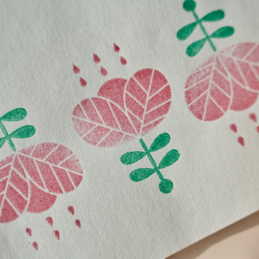 Pedrenland Scandinavian Flower Stamp for Scrapbook Pages, Postcards, and Tote Bags
