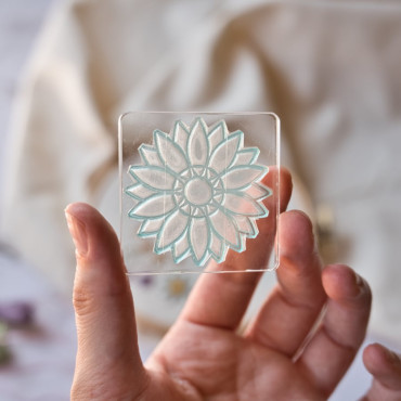 Sunflower Embroidery Template Stamp - 3 Flower Designs for Easy Stitching on Fabric
