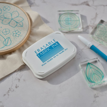 Washable Erasable Fabric Ink Stamp Pad for Embroidery & Sewing Projects
