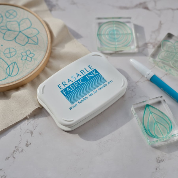Washable Erasable Fabric Ink Stamp Pad for Embroidery & Sewing Projects