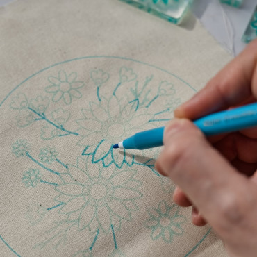 Easy Sunflower Template Stamp for Embroidery - 3 Flower Designs for Perfect Stitches