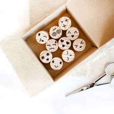 Mini Face Stamps for Teachers - Fun Expressions for Grading, Feedback & Classroom Management