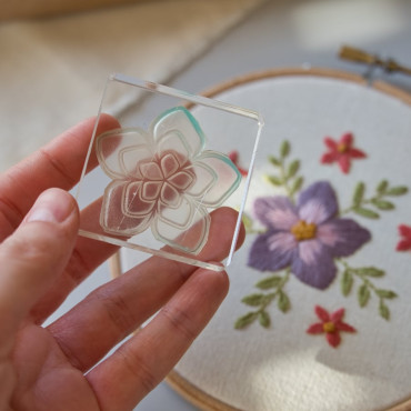 Sakura Flower Transparent Stamp - Multi-Size Cherry Blossom Embroidery Pattern Maker