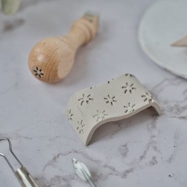 Sparkles Clay Stamp for Pottery and Ceramics – Decorative Acrylic Stamp for Soap and Polymer Clay
