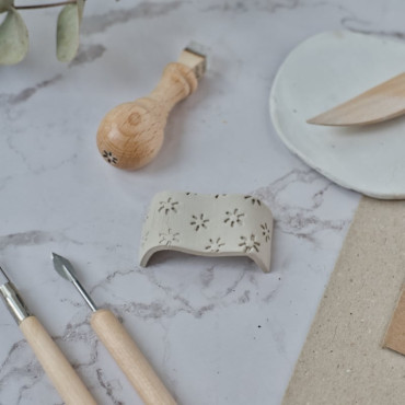 Clay Decorating Stamp for Pottery and Soap – Sparkles Pattern for DIY Ceramic Projects