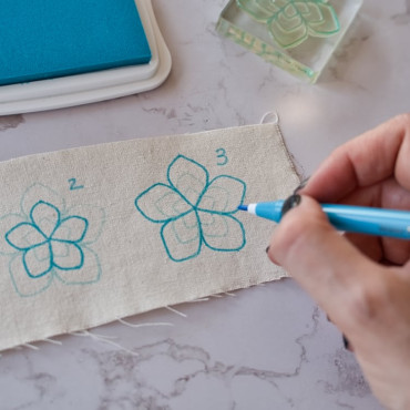 Multi-Size Sakura Flower Stamp - Clear Stamp for Easy Embroidery Templates