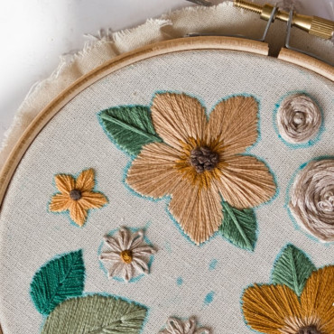 Transparent Sakura Stamp for Embroidery Patterns - Cherry Blossom Design in 3 Sizes