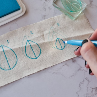 Create Beautiful Embroidery with Multi-Size "Leaf" Stamp – Three Sizes for Detailed Floral Designs